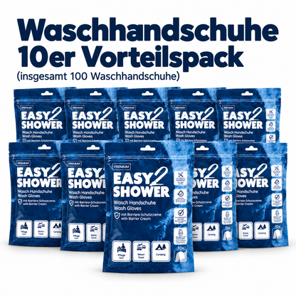 Easy2Shower Waschhandschuhe – Vorteilspack & Karton